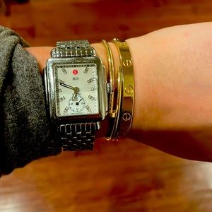 Michele deco mother of pearl diamond watch